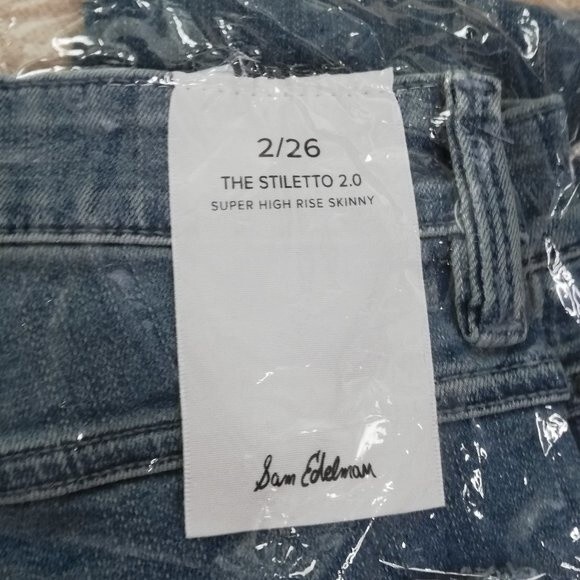 Sam Edelman The Stiletto 2.0 Super High Rise Skinny Jeans  Size 26 NWT - Picture 3 of 7